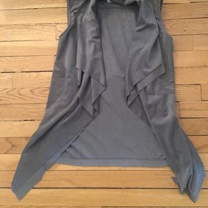 Gray suede vest